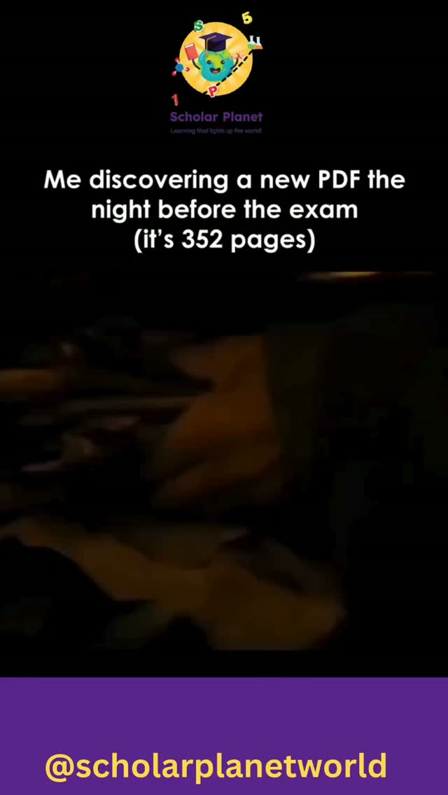 Me discovering a new PDF the night before the exam… 352 pages. Me: “Yeah… I’m…